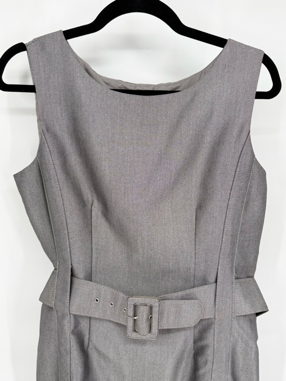 Calvin Klein Belted Sheath Dress‎ Women's 12 Sleeveless Tailored Career Office - Picture 2 of 12